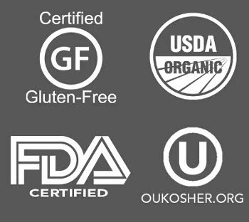 Food certifications and terms