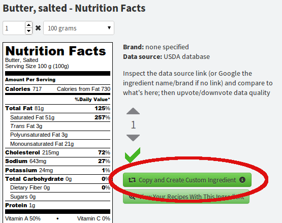 Copy Database Nutrition Ingredient
