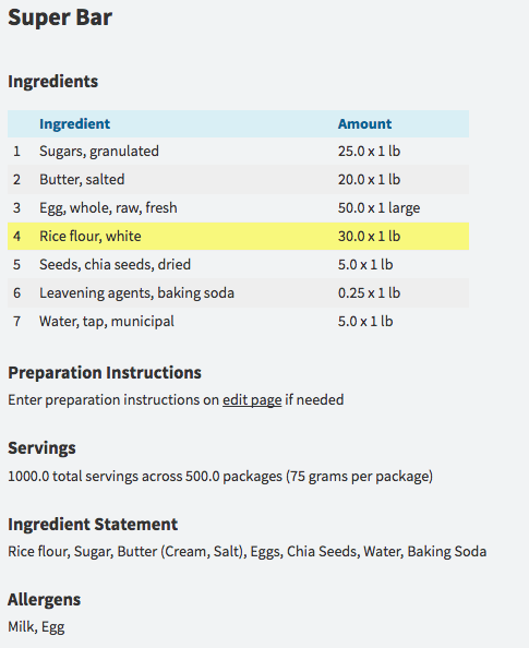 Recipe Card Page